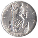 1936 - Lire 10 Italia su prora Ag BB